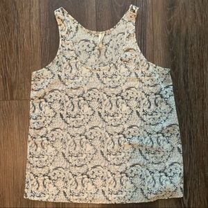 Blue and white tank top by Frenchi size small